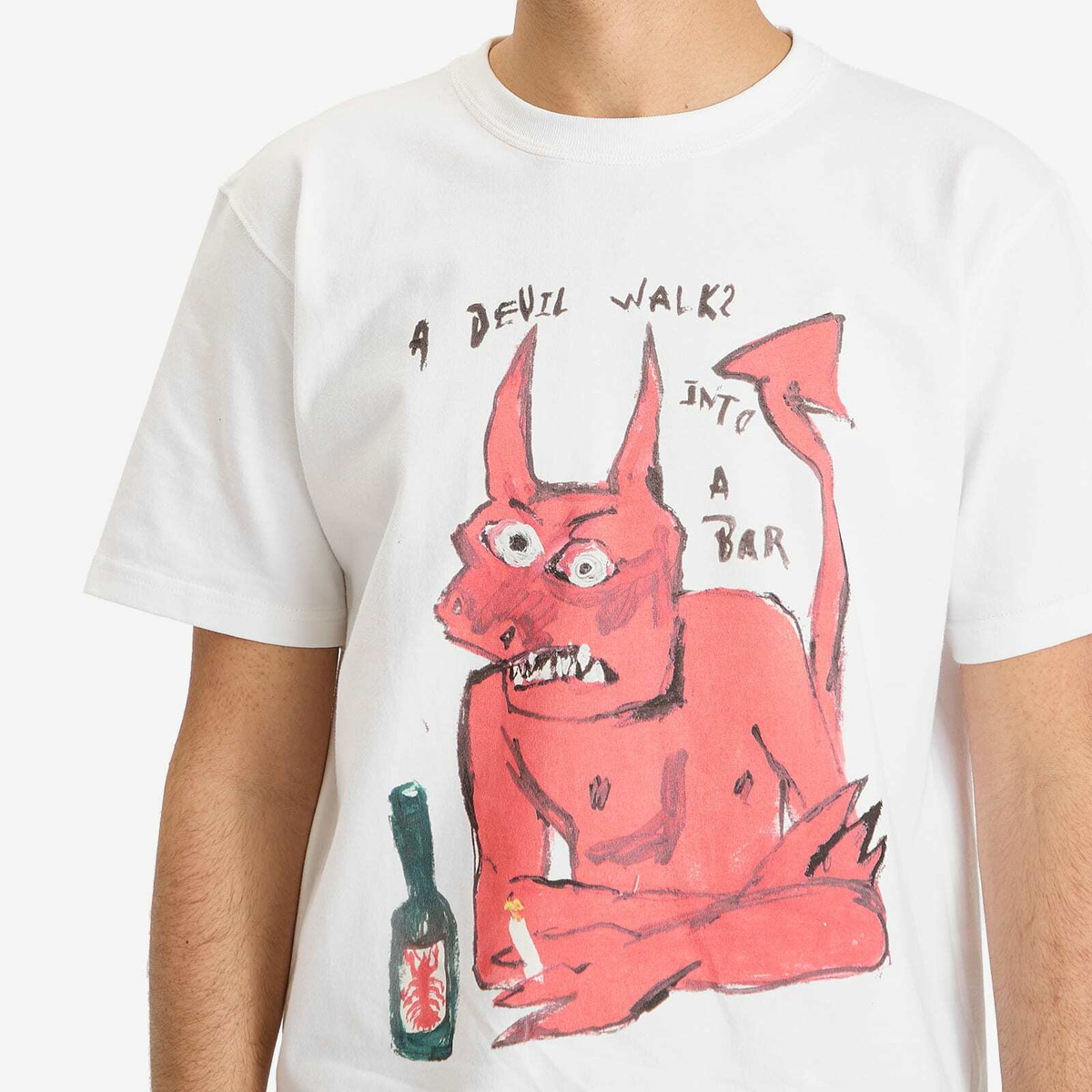Endless Joy Men's Devil T-Shirt in White
