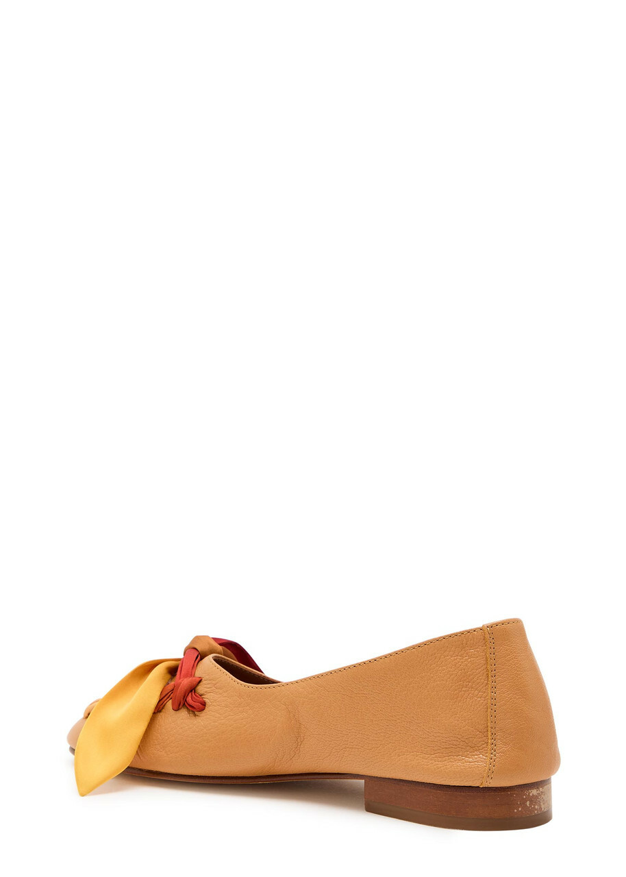 Hereu Juliol Foulard Leather Loafers Light Brown