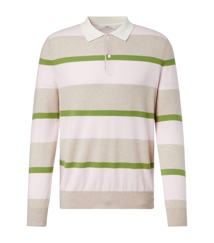 Photo: Arch4 Striped cashmere polo sweater