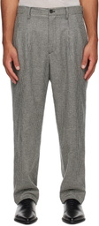 TAKAHIROMIYASHITA TheSoloist. White & Black Two Tuck Front Trousers