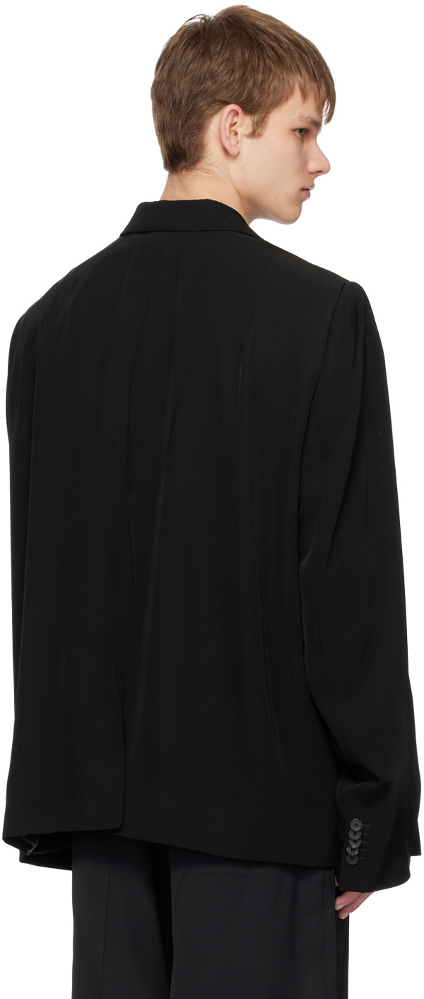 Balenciaga Black Curved Shoulder Blazer Balenciaga