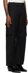 NULLUS Black Low Poly Shift Cargo Pants