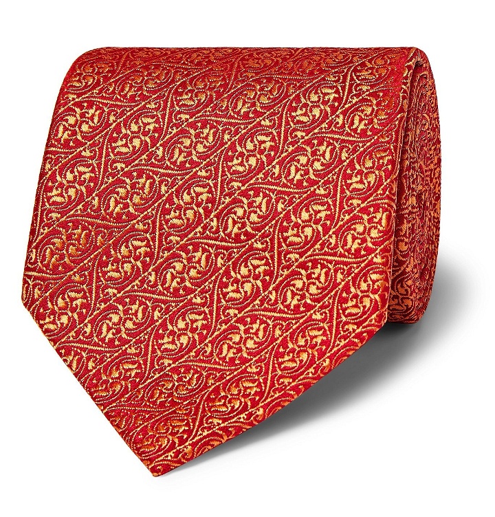 Photo: Charvet - 8.5cm Silk-Jacquard Tie - Red