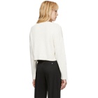 3.1 Phillip Lim White Cropped Weave Sweater
