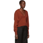 Chloe Orange Cashmere V-Neck Sweater