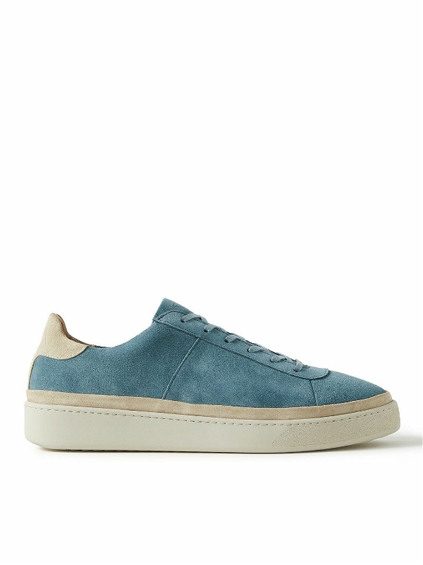 Photo: Mulo - Two-Tone Suede Sneakers - Blue