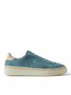 Mulo - Two-Tone Suede Sneakers - Blue