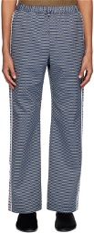 Ahluwalia Blue Jacquard Trousers