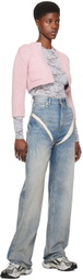We11done Pink Patch Pocket Cardigan