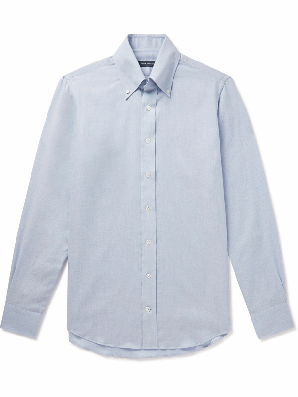 Photo: Thom Sweeney - Button-Down Collar Cotton-Twill Shirt - Blue