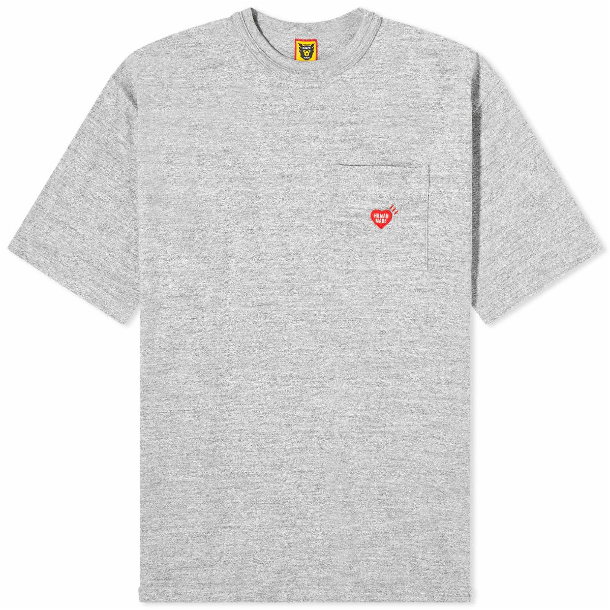 Photo: Human Made Men's Heart Pocket T-Shirt in Gray