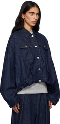 Dries Van Noten Blue Lined Denim Jacket