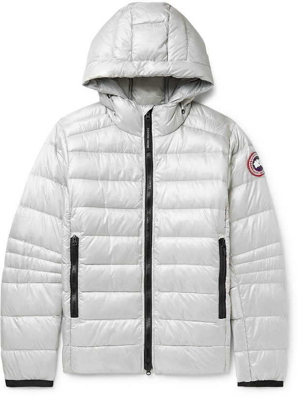 Photo: Canada Goose - Crofton Slim-Fit Recycled Nylon-Ripstop Hooded Down Jacket - Silver