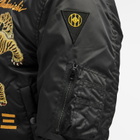 Maharishi Men's Nekomata Tiger MA1 Jacket Flight in Black