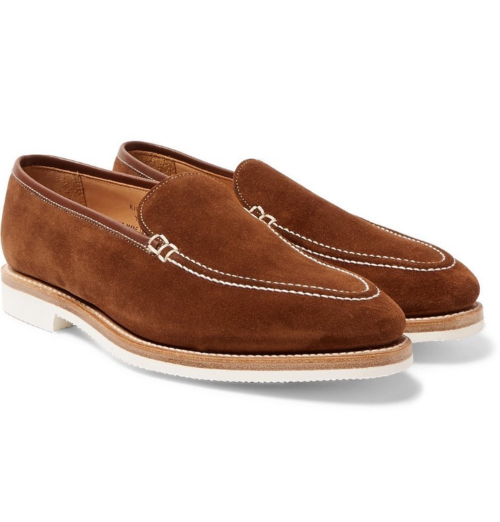 Photo: George Cleverley - Riviera Suede Loafers - Men - Brown