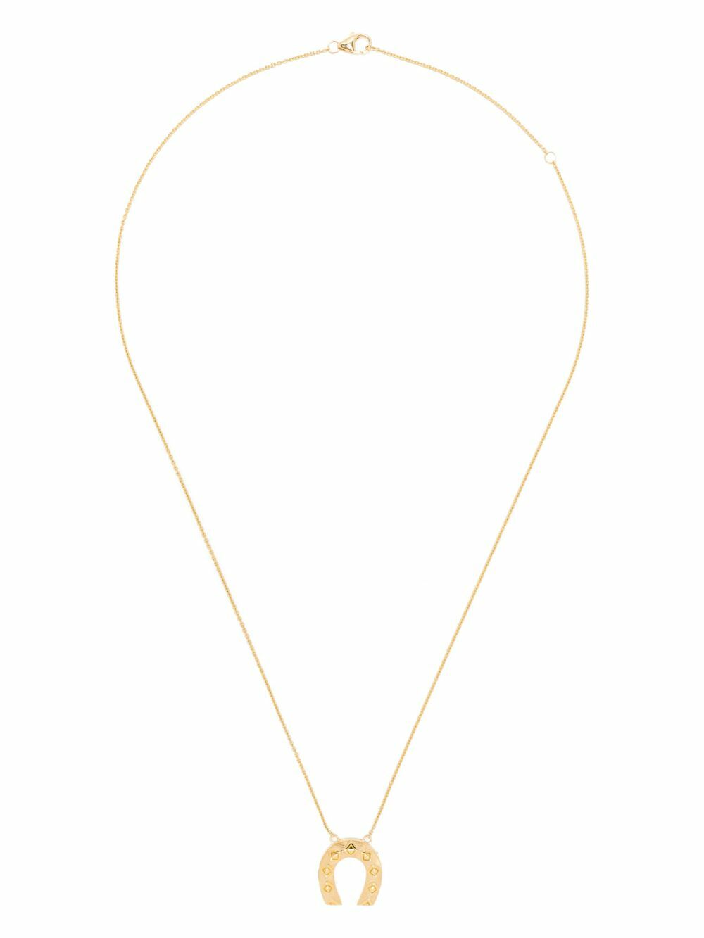 Harwell Godfrey 18K Yellow Gold Horseshoe Diamond Hoop Earrings