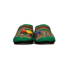 Loewe Green Embroidered Toes Slippers