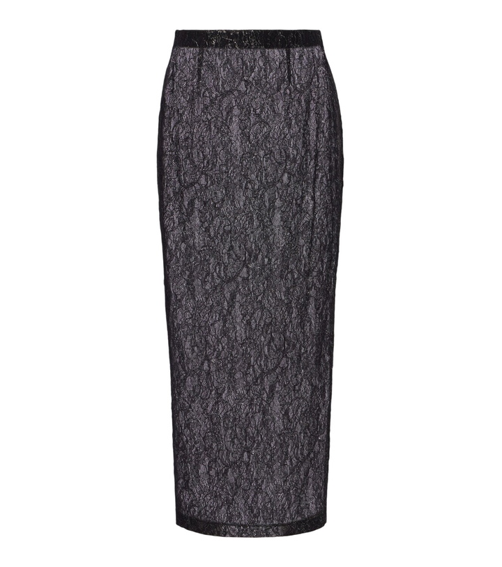 Photo: Wardrobe.NYC Floral lace midi skirt