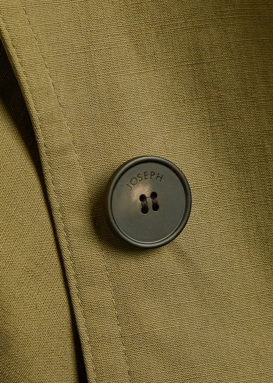 Joseph Suber Cotton Trench Jacket Green