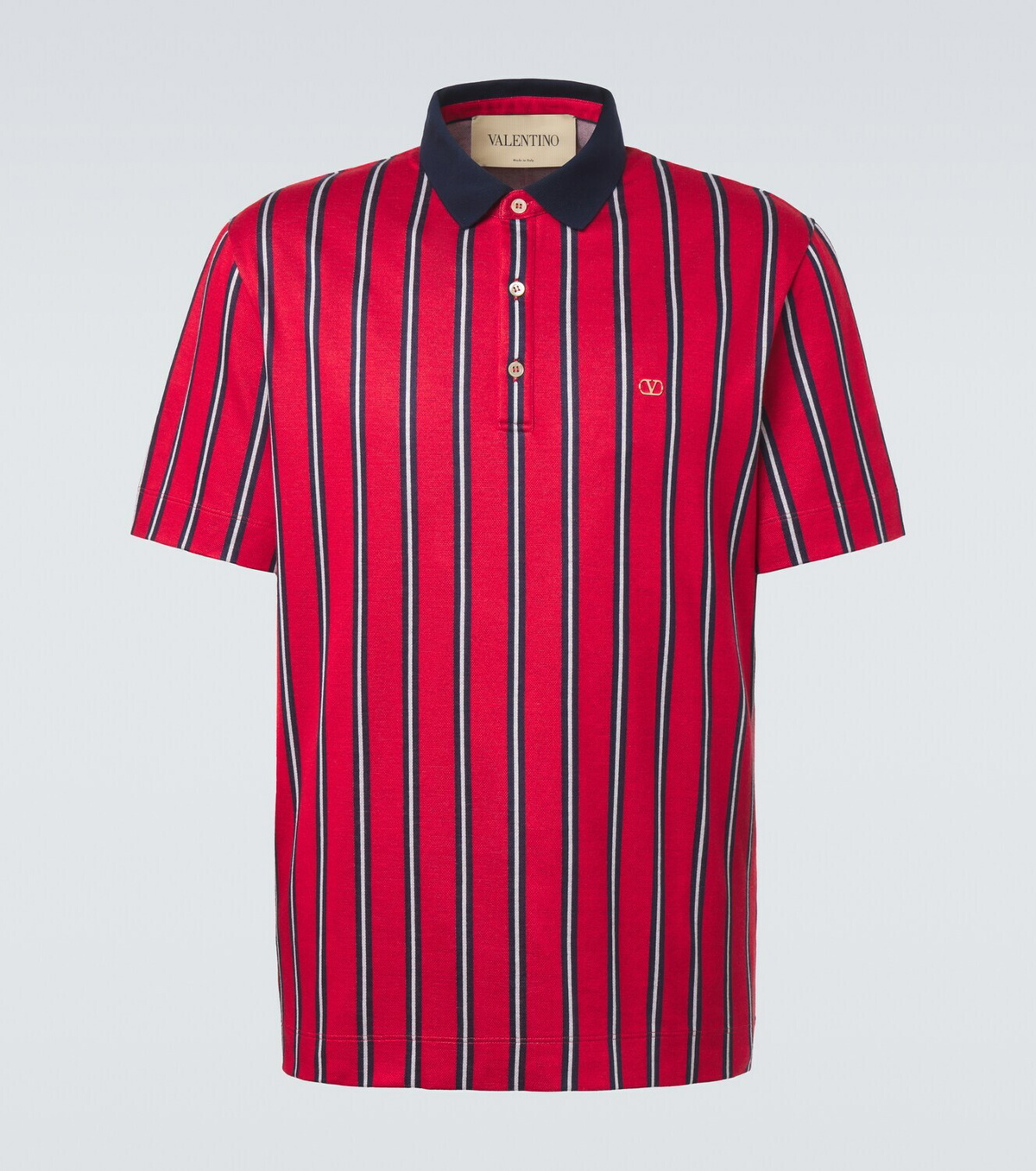 Valentino VLogo striped polo shirt