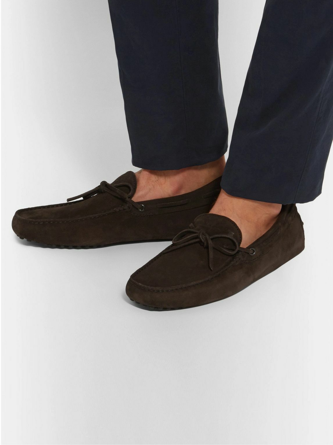Tod's - Gommino Suede Driving Shoes - Brown