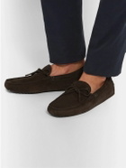 Tod's - Gommino Suede Driving Shoes - Brown