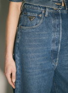 Prada Logo Plaque Balloon Jeans