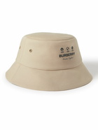 Burberry - Reversible Logo-Print Checked Cotton-Twill Bucket Hat - Neutrals