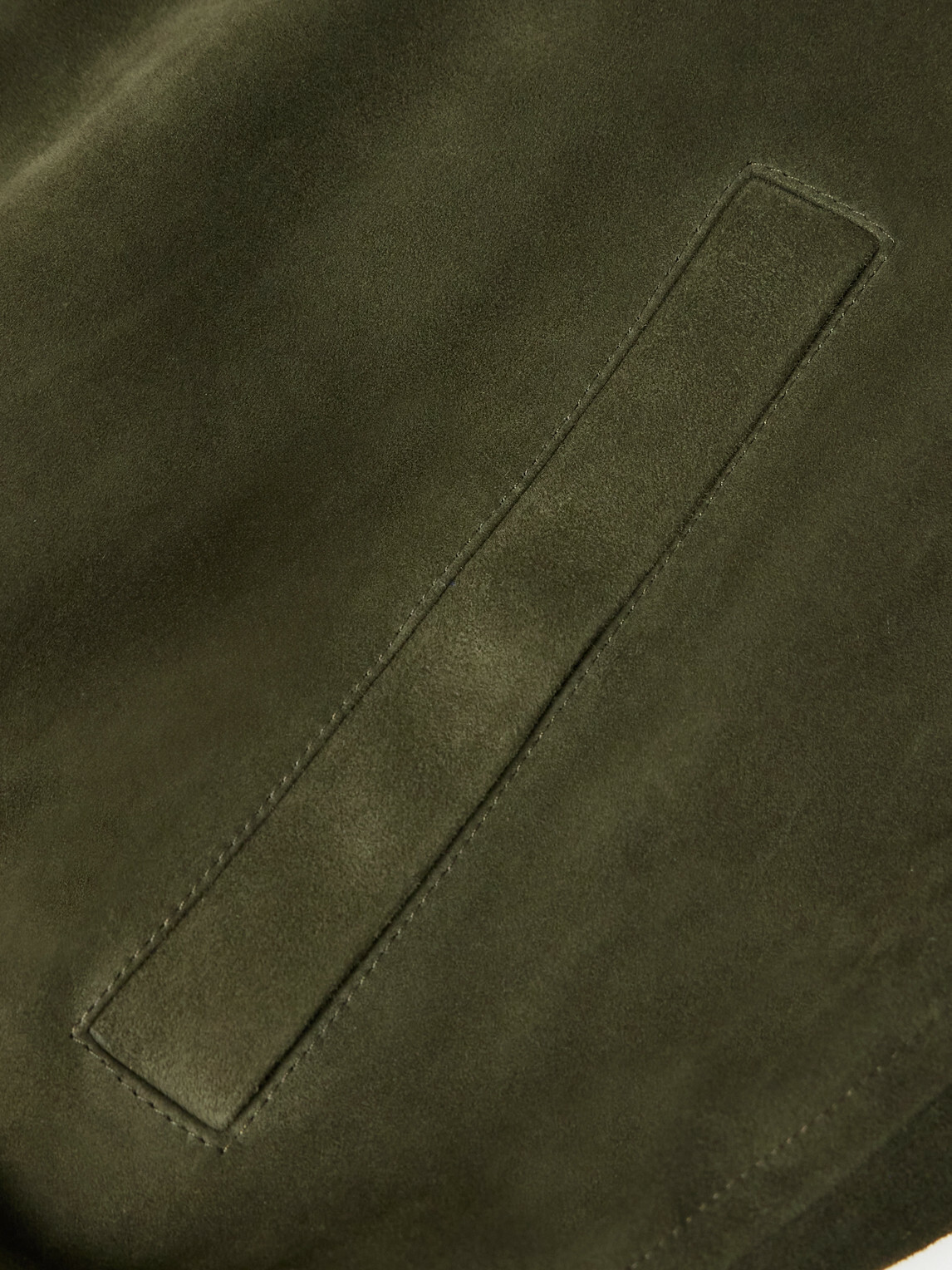 Bottega Veneta - Intrecciato Leather-Trimmed Suede Bomber Jacket - Green
