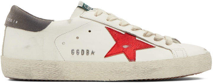 Photo: Golden Goose White & Red Super Star Sneakers