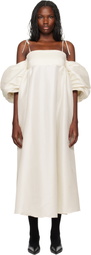 Kika Vargas Off-White Roberta Midi Dress