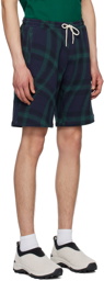 Dime Navy Plaid Shorts