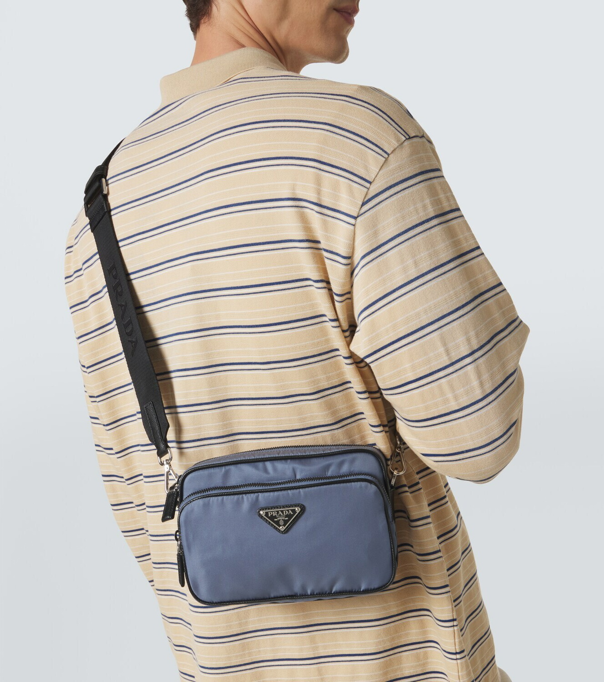 Prada Re-Nylon leather-trimmed shoulder bag