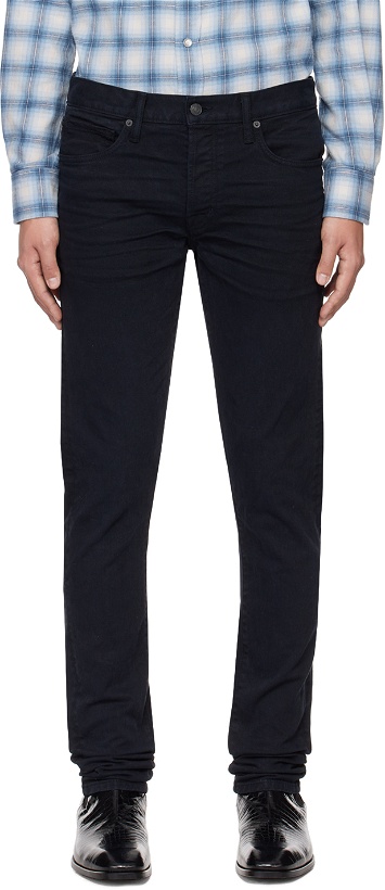 Photo: TOM FORD Navy Slim-Fit Jeans