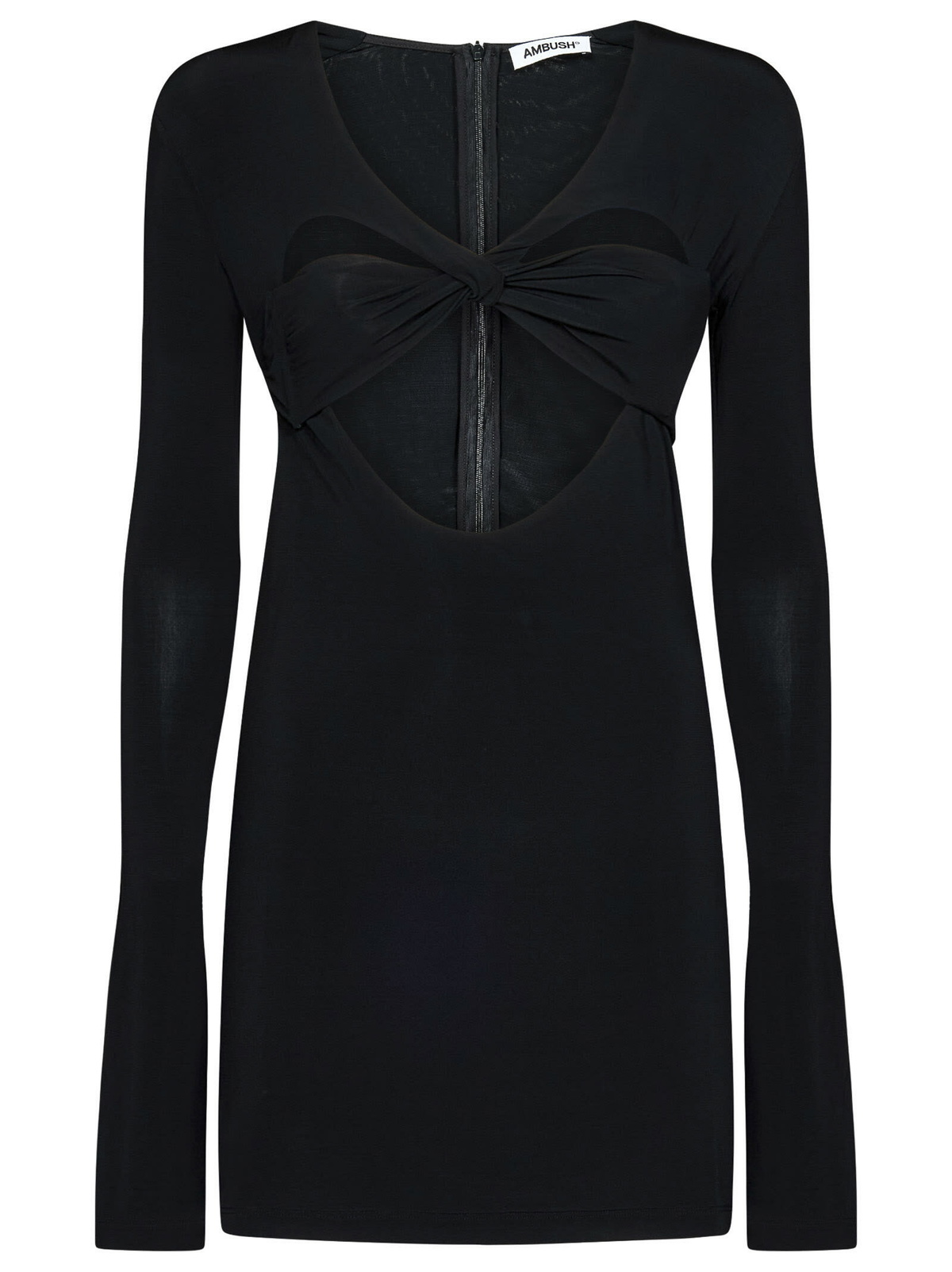 AMBUSH Heart Shaped Cut Out Mini Black Dress