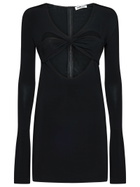 AMBUSH Heart Shaped Cut Out Mini Black Dress