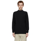 Lemaire Black Rib Jersey Turtleneck