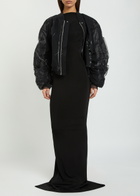 Rick Owens Temple Panelled Stretch-tulle Gown Black