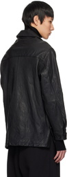YOKE Black Car Leather Jacket