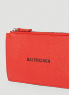 Balenciaga - Logo Print Card Holder in Red