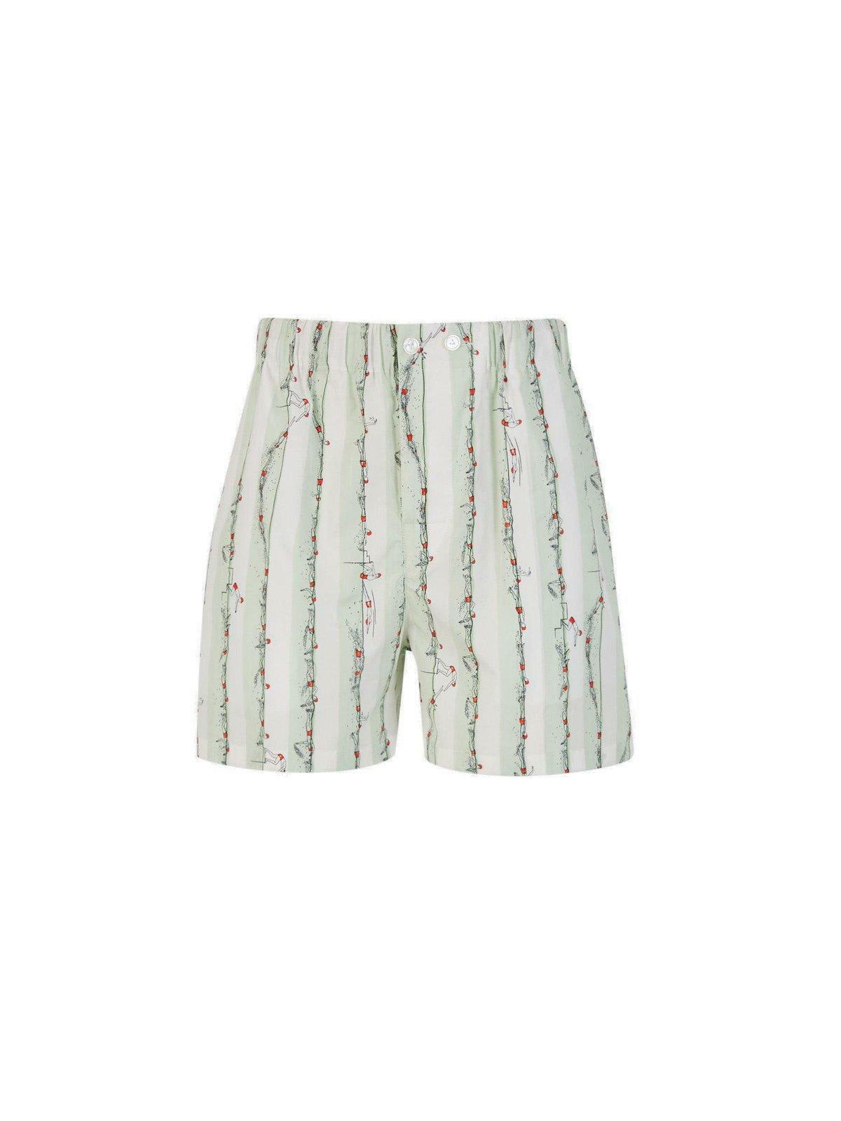 Bottega Veneta - Wide-Leg Leather Shorts - Green Bottega Veneta Bottega Veneta - Wide-Leg Leather Shorts - Green Bottega Veneta