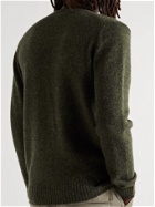 Hartford - Shetland Wool and Nylon-Blend Sweater - Green