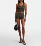 Christopher Esber Droplet Crystal embellished ruched shorts