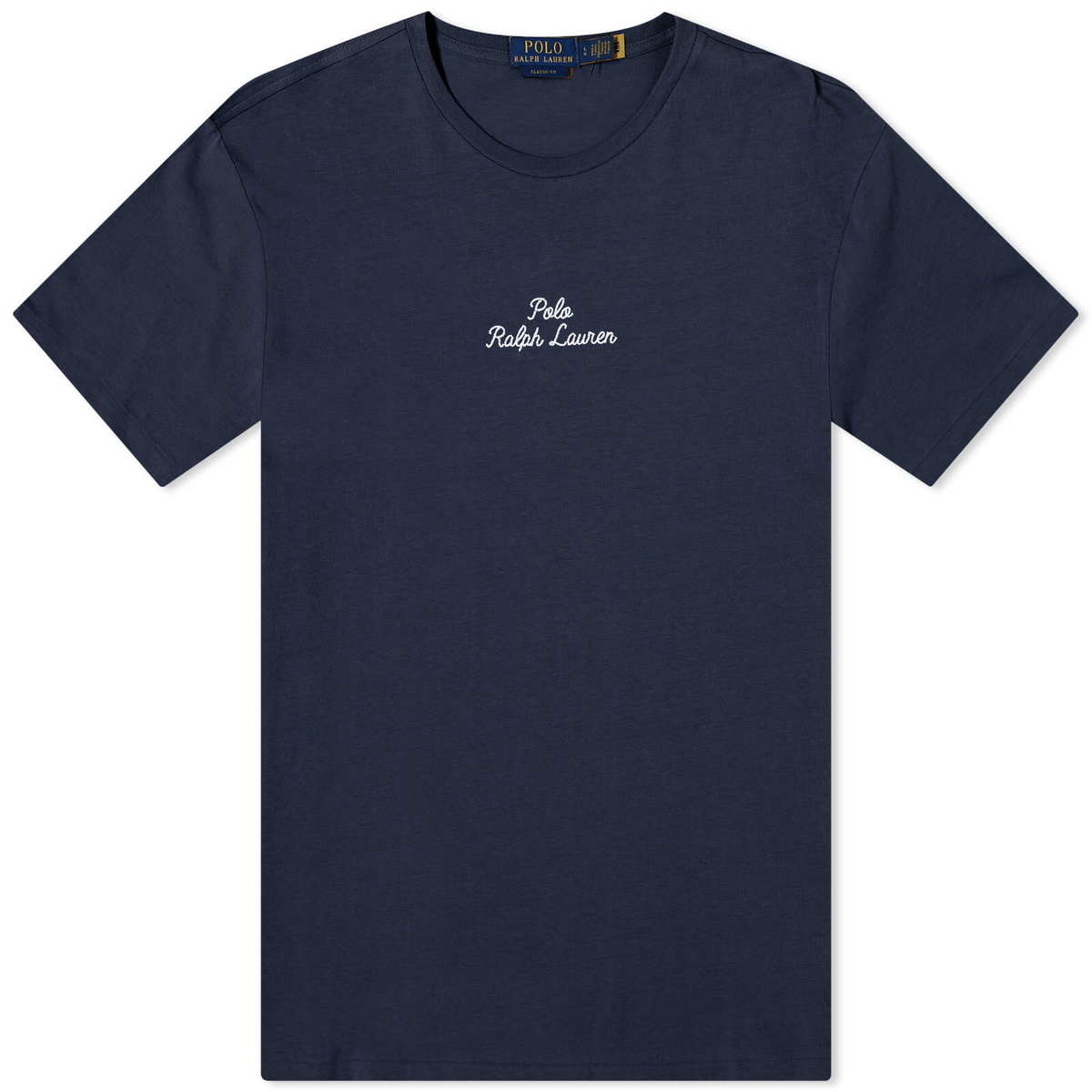 Polo Ralph Lauren Men's Chain Stitch Logo T-Shirt in Aviator Navy Polo ...