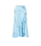Ganni - Stretch-silk satin midi skirt