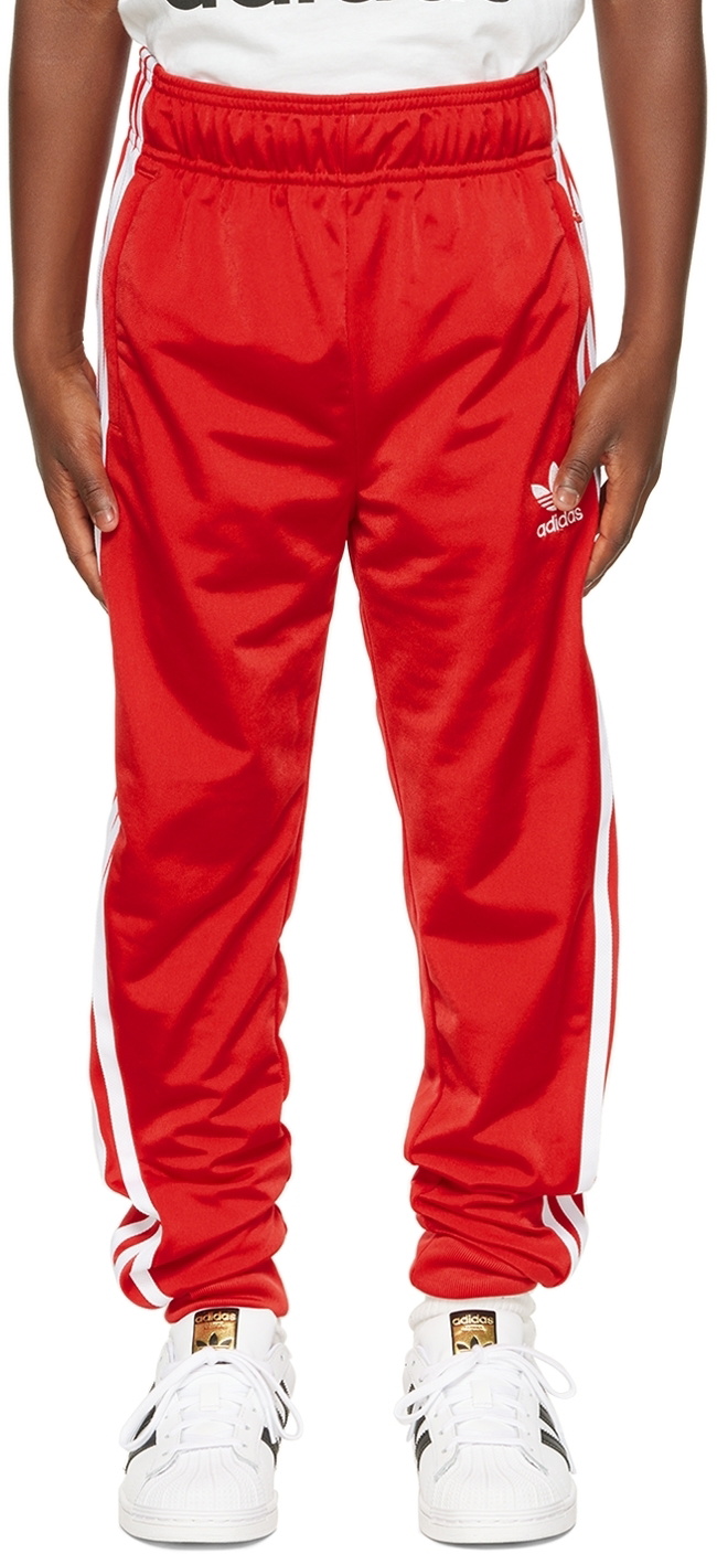 red adidas pants kids