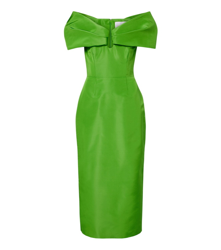 Photo: Carolina Herrera Off-shoulder silk faille cocktail dress