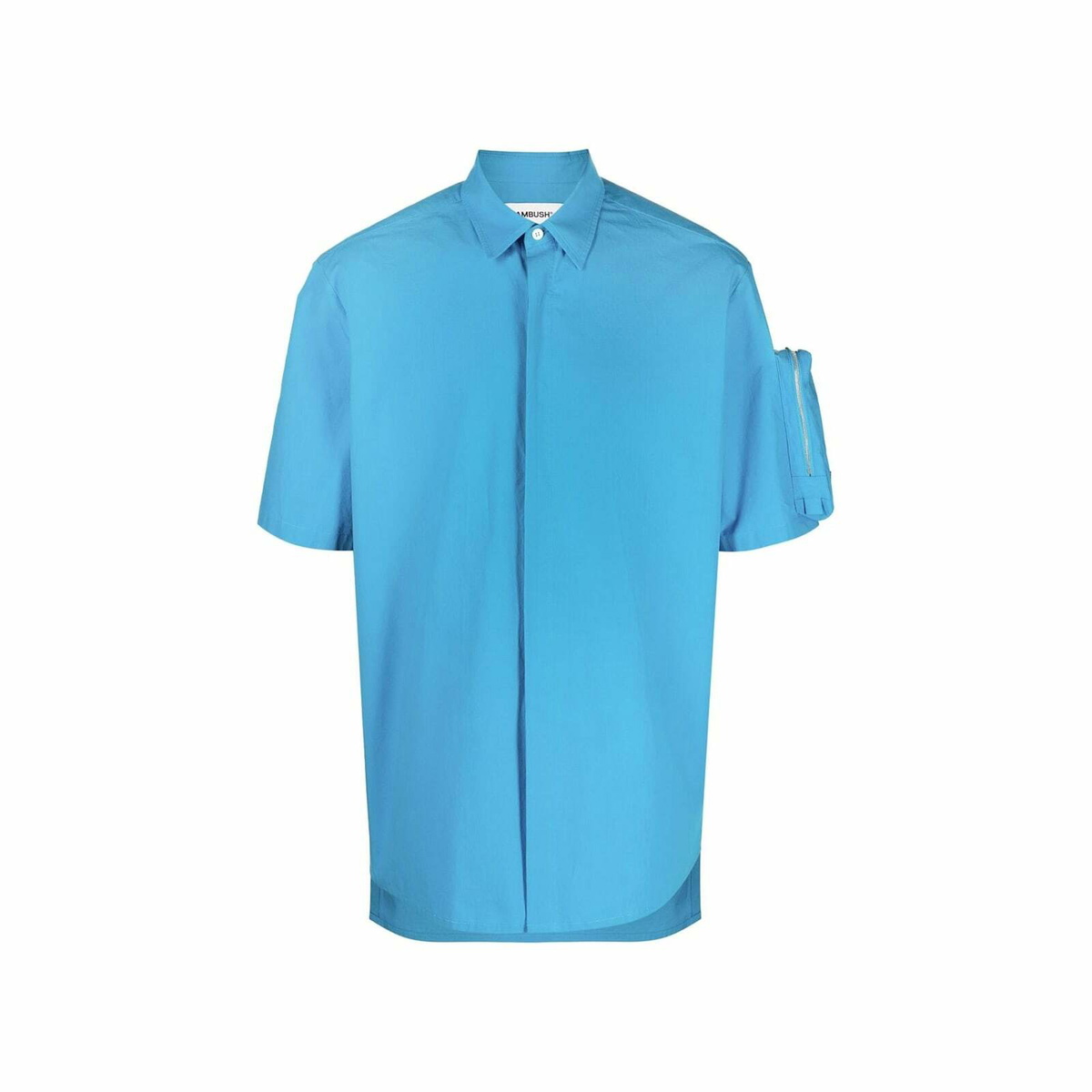 ★AMBUSH♦SPORTS DESIGNED SHIRT White & Navy Sports Designed Shirt by AMBUSH on Sale