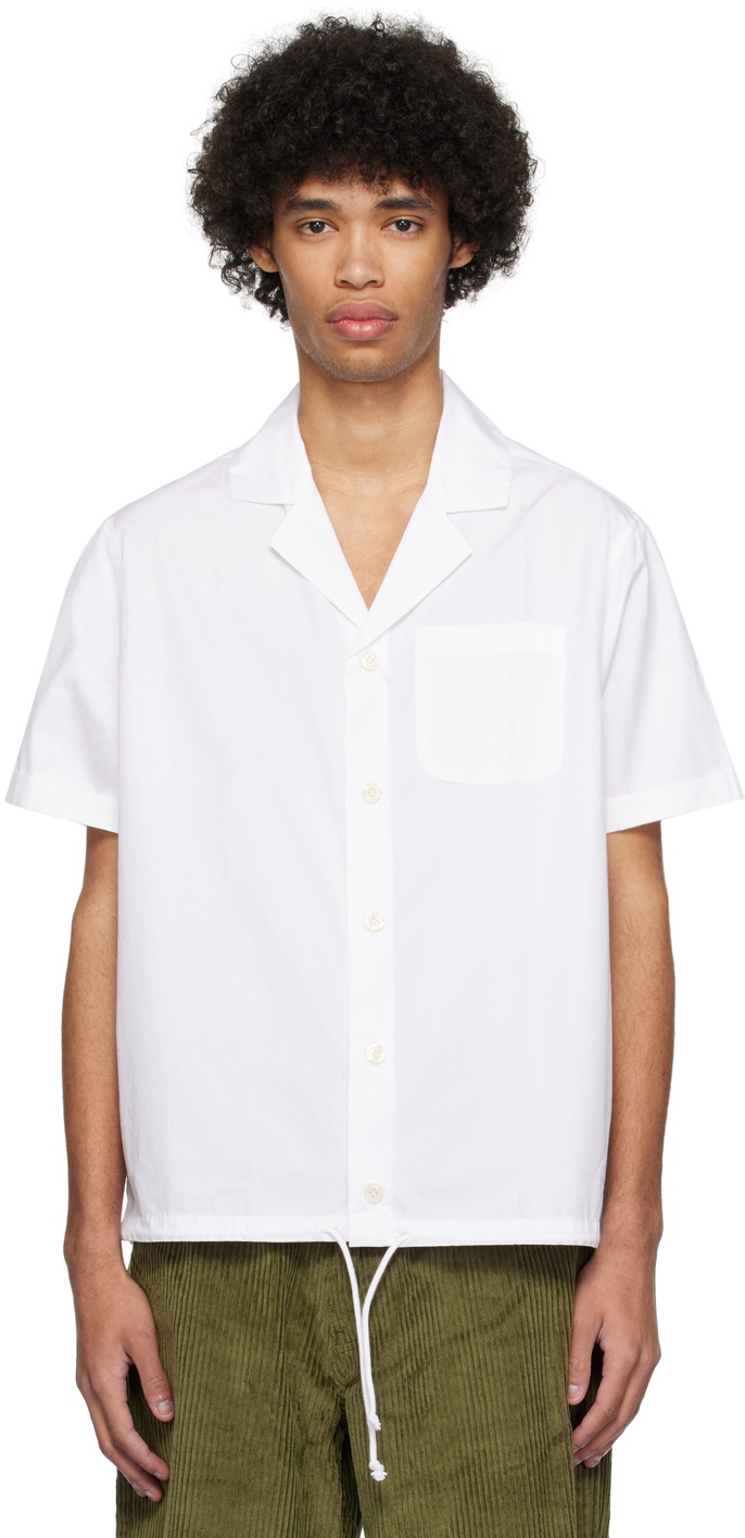 Noah White Drawstring Shirt Noah NYC