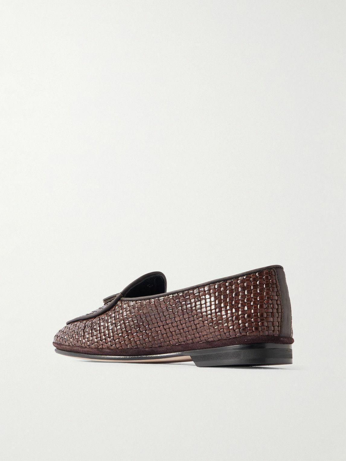 Rubinacci - Marphy Woven Leather Tasselled Loafers - Brown